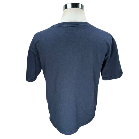 Vintage Body Glove T-Shirt Men’s Medium Navy Blue 100% Cotton Boxy Short Fit 90s - Picture 4 of 10